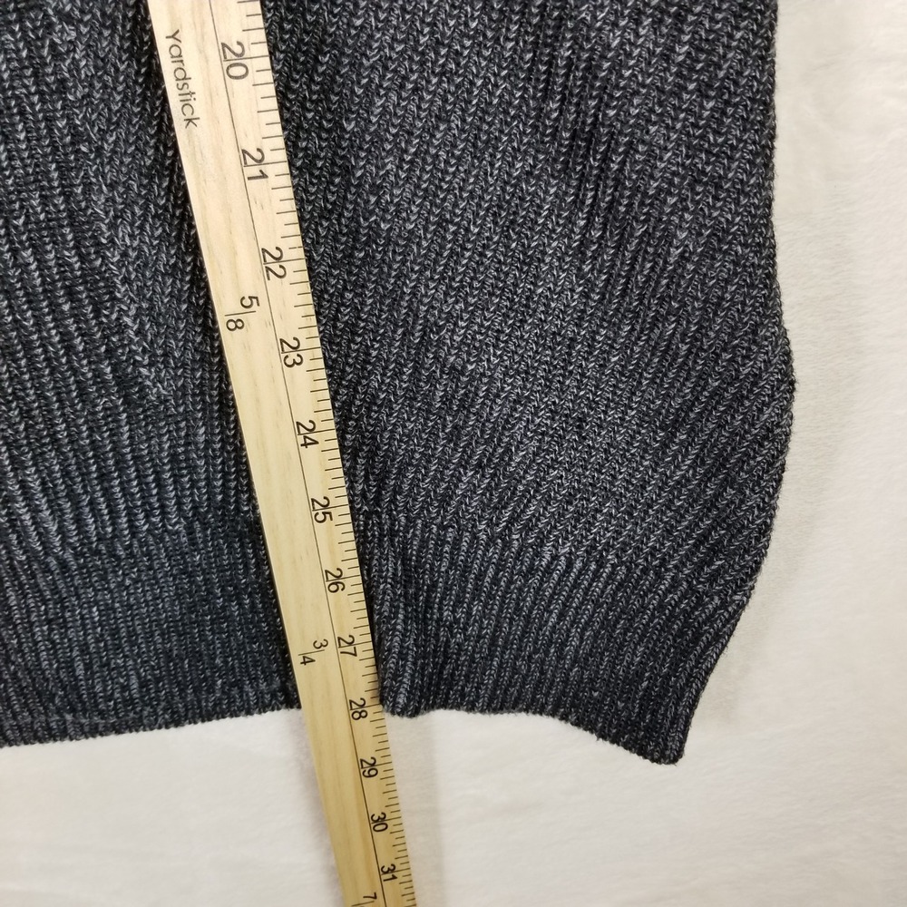 Ted‎ Baker London Mens Charcoal Gray Textured Knit Crew Neck Sweater Size 7 XXL - Picture 7 of 8